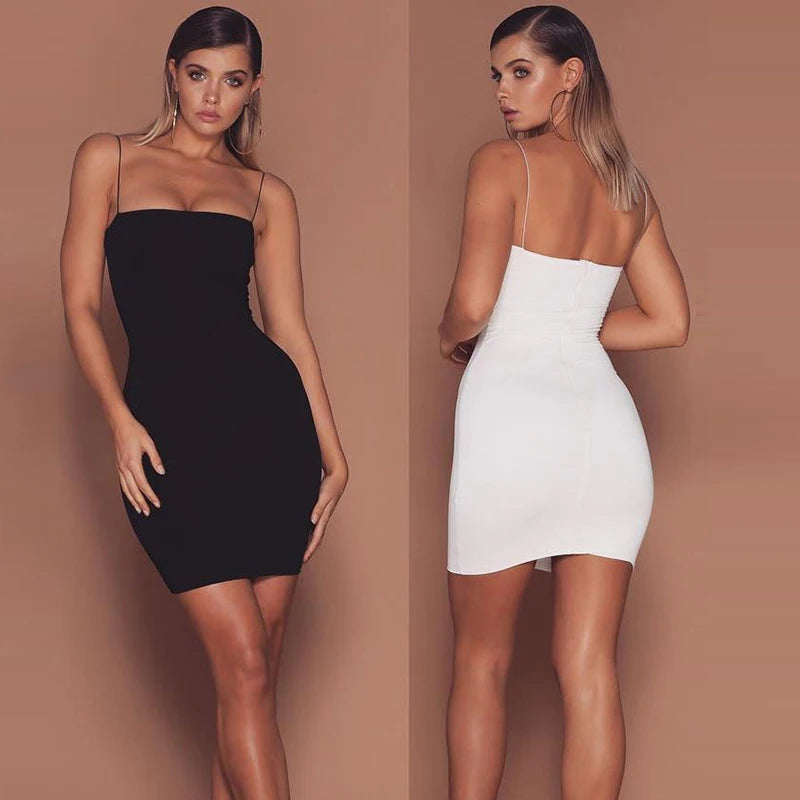 Silk Curve Halter Mini Dress