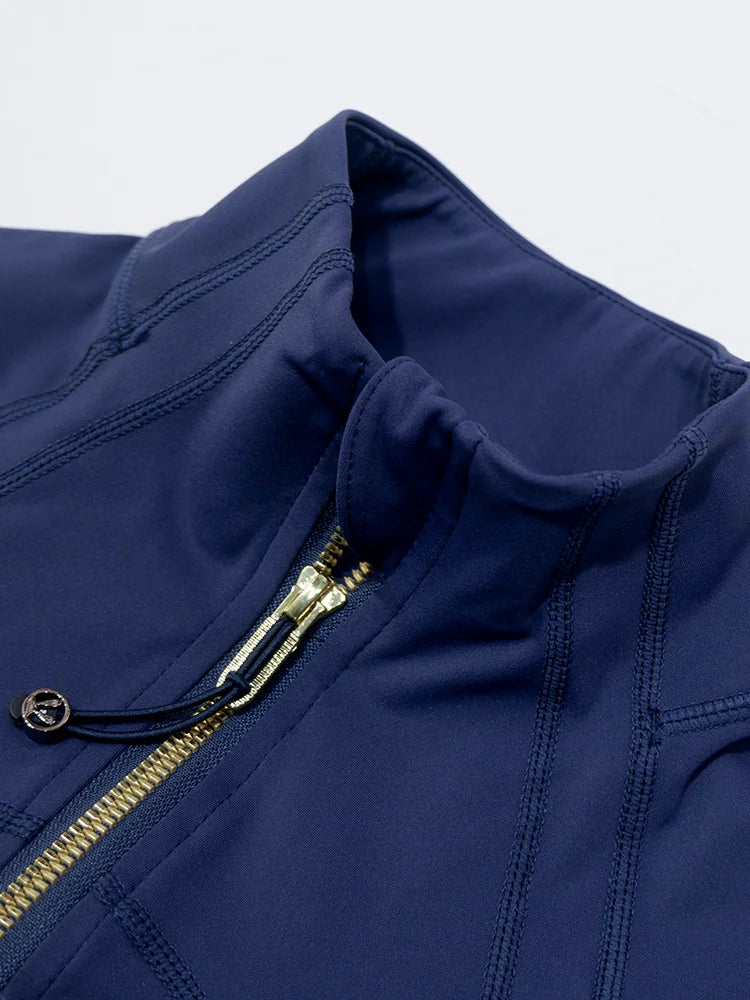 Gold Zipper Performance Fitness Jacket