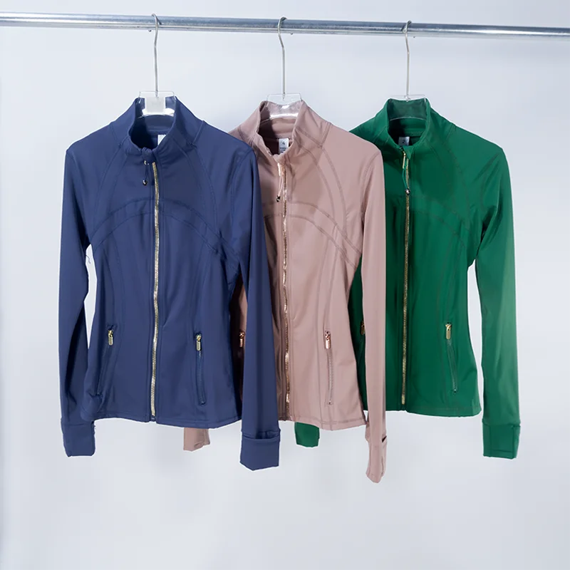 Gold Zipper Performance Fitness Jacket