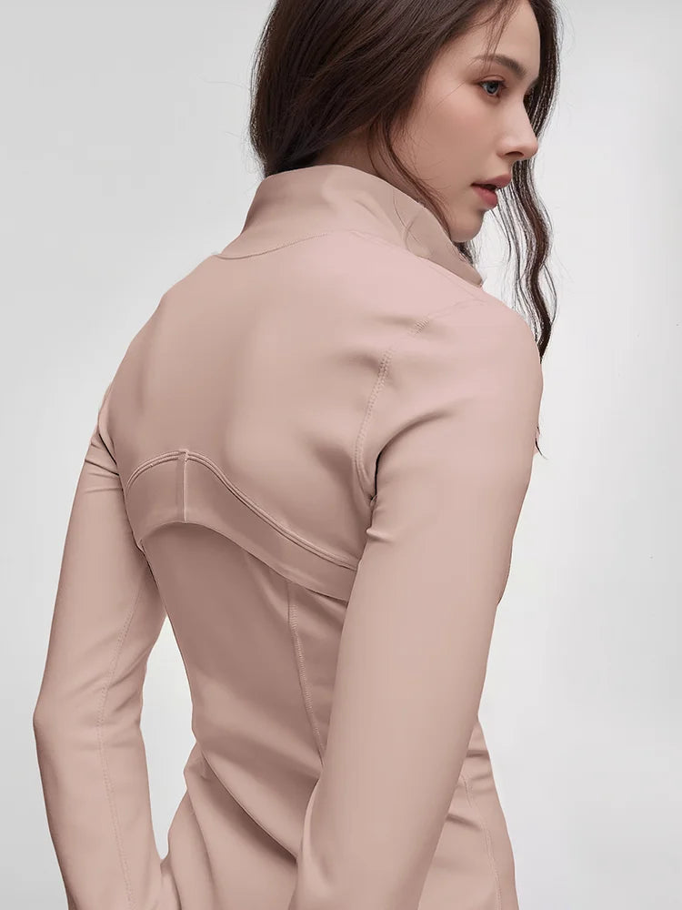 Gold Zipper Performance Fitness Jacket